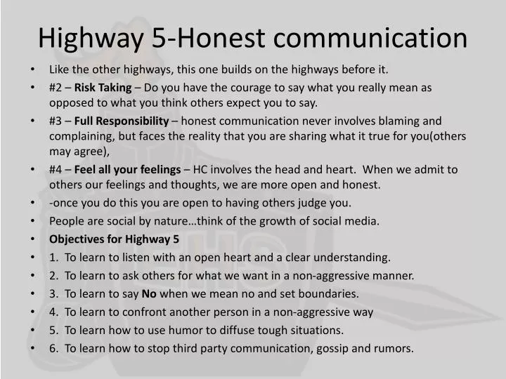 highway 5 honest communication