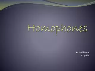 homophones