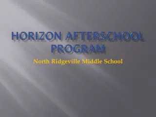 Horizon Afterschool Program