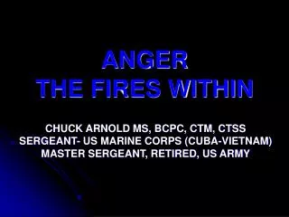 ANGER THE FIRES WITHIN