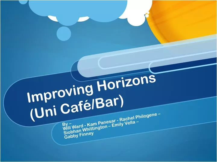 improving horizons uni caf bar