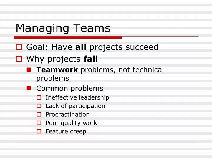managing teams