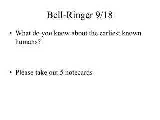 Bell-Ringer 9/18