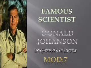 DONALD JOHANSON