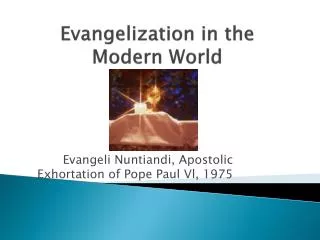 Evangelization in the Modern World