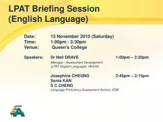LPAT Briefing Session (English Language)