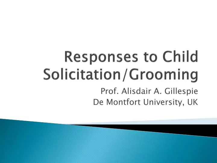 responses to child solicitation grooming