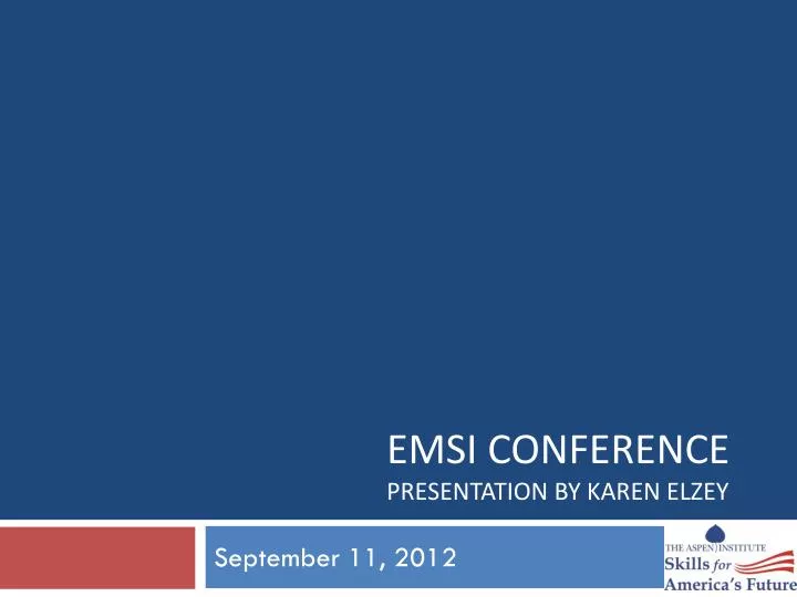 emsi conference presentation by karen elzey