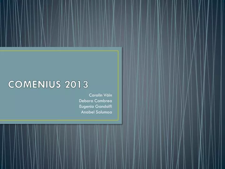 comenius 2013