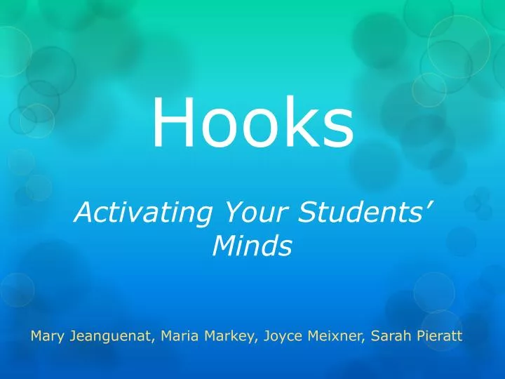 hooks activating your students minds