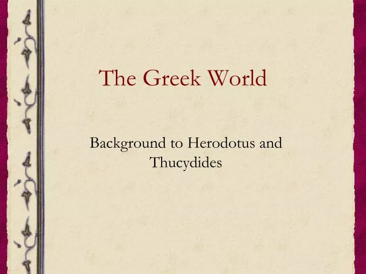 the greek world