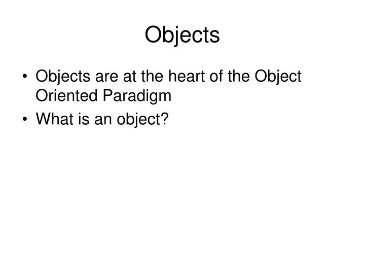 objects