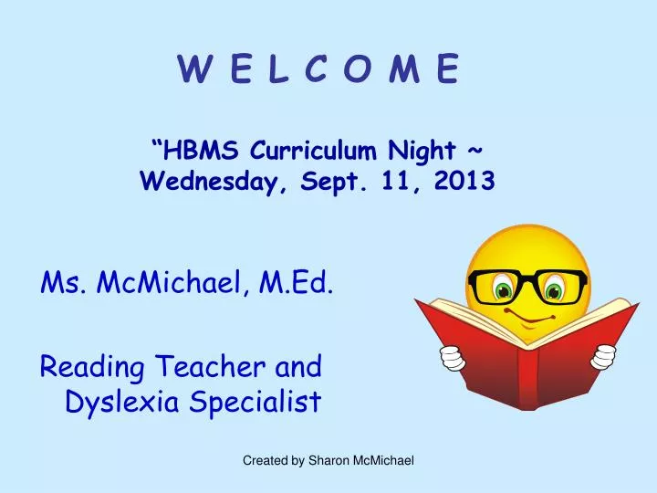w e l c o m e hbms curriculum night wednesday sept 11 2013