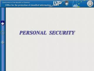PERSONAL SECURITY
