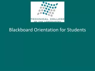 Blackboard Orientation for Students