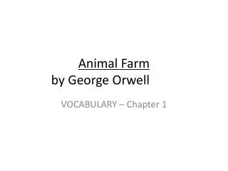 Animal Farm by George Orwell