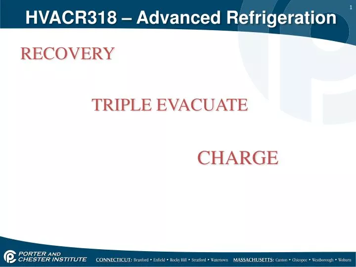 hvacr318 advanced refrigeration