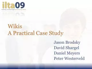Wikis A Practical Case Study