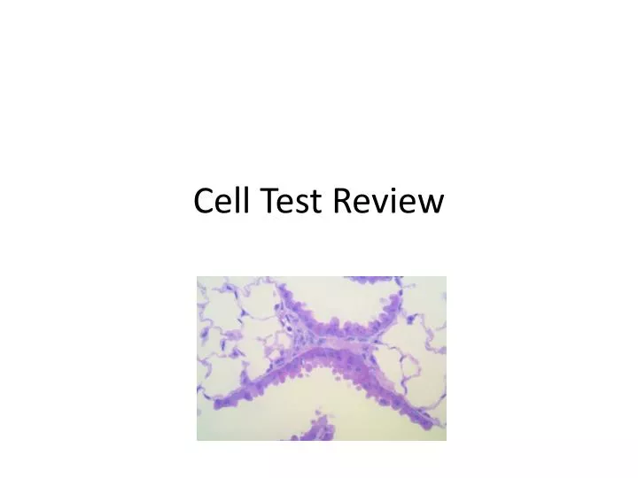 cell test review