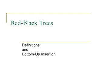 Red-Black Trees