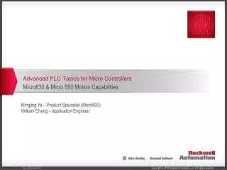 Advanced PLC Topics for Micro Controllers