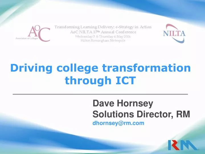 driving college transformation through ict