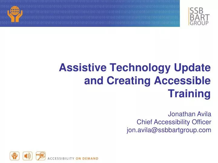 assistive technology update and creating accessible training