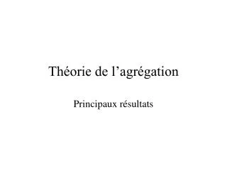 th orie de l agr gation