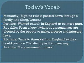today s vocab