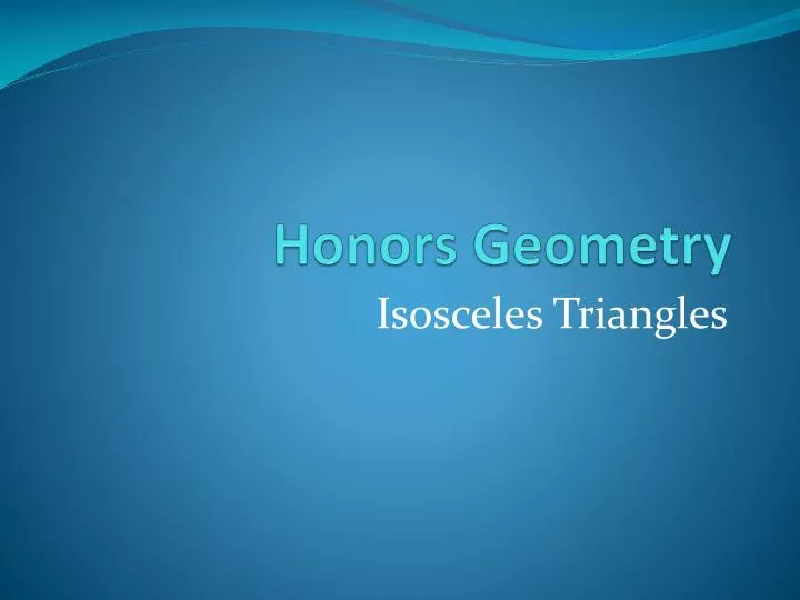 honors geometry