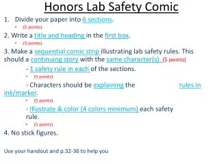 Honors Lab Safety Comic