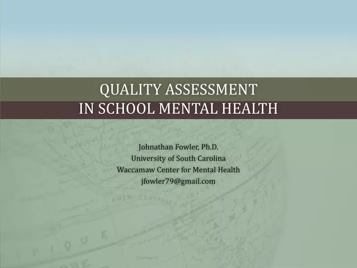 quality assessment in school mental health