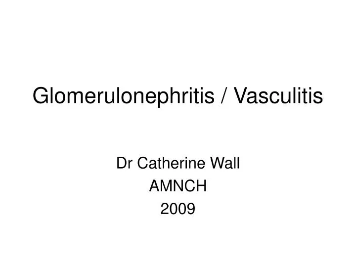 glomerulonephritis vasculitis