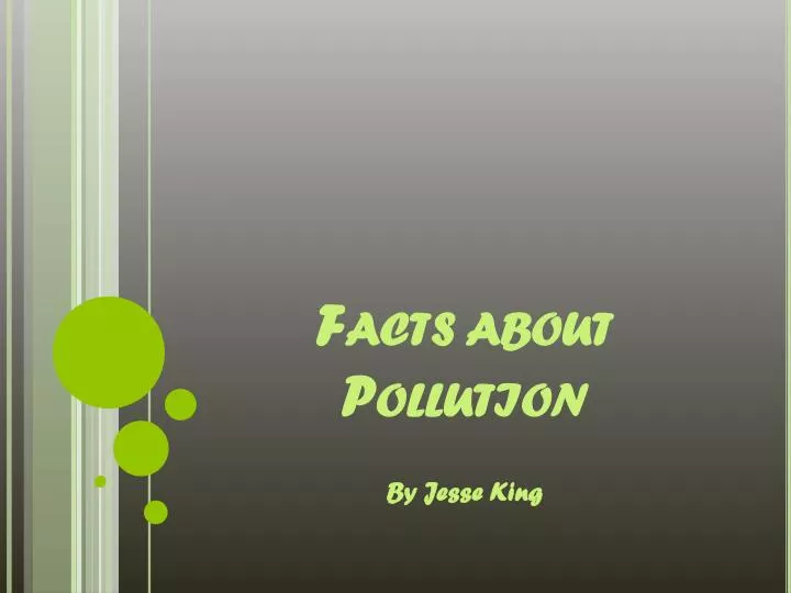 facts about pollution