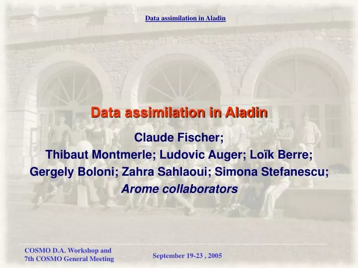 data assimilation in aladin