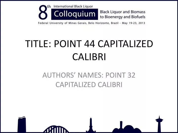 title point 44 capitalized calibri