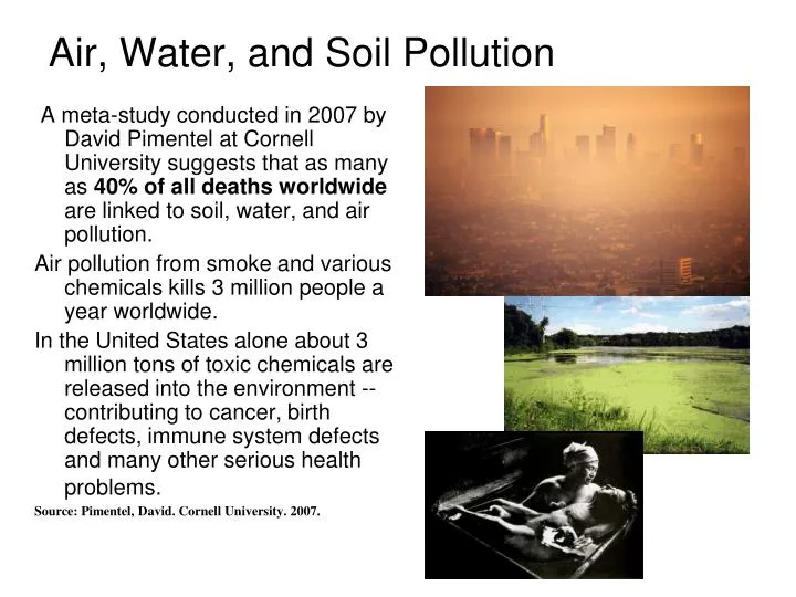 air water and soil pollution
