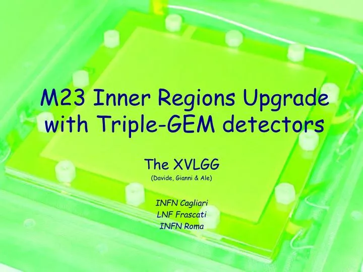 m23 inner regions upgrade with triple gem detectors