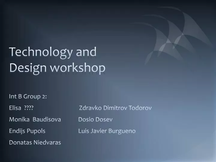 technology and design workshop
