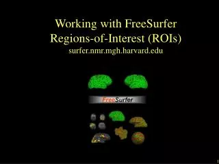 Working with FreeSurfer Regions-of-Interest (ROIs) surfer.nmr.mgh.harvard