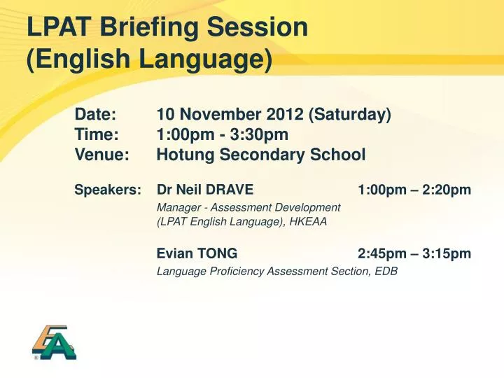 lpat briefing session english language