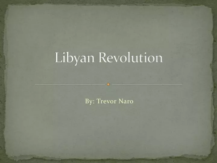 libyan revolution