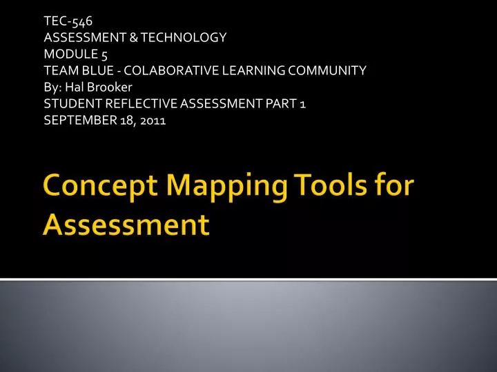 concept mapping tools for assessment