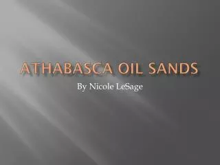Athabasca Oil sands