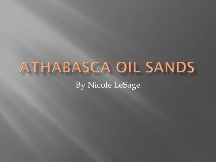 athabasca oil sands