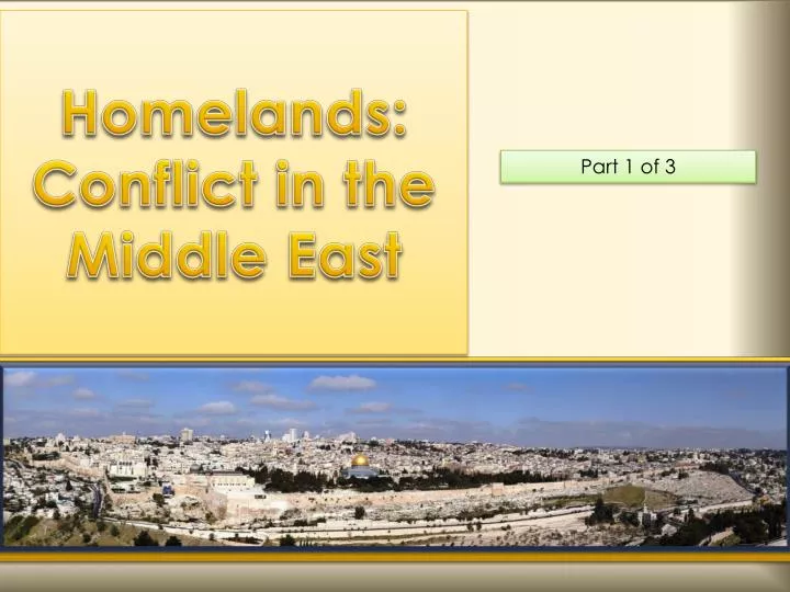 homelands conflict in the middle east