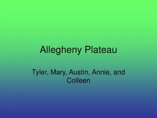 allegheny plateau