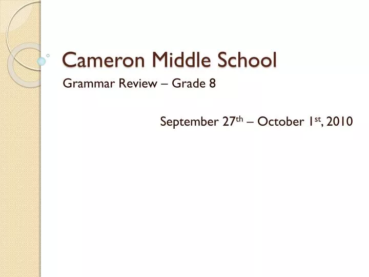 cameron middle school