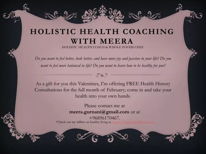 holistic health coaching with meera