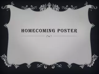 Homecoming Poster